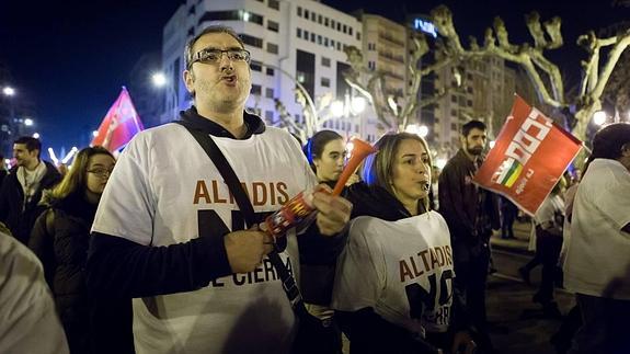 Manifestación del pasado fin de semana en el entorno de el Espolón. 