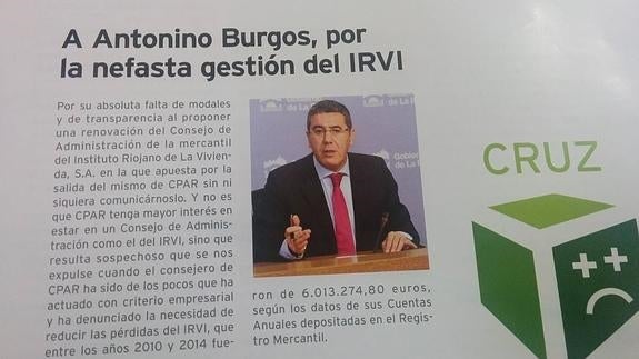 La 'cruz' del consejero Burgos