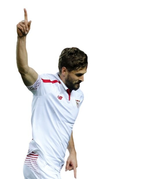 Llorente celebra un gol con el Sevilla la temporada pasada. :: EFE/JOsé manuel vidal