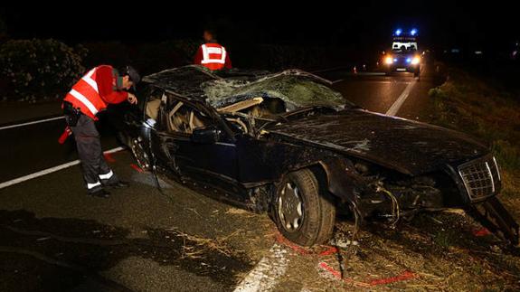 Así acabó el vehículo tras el accidente