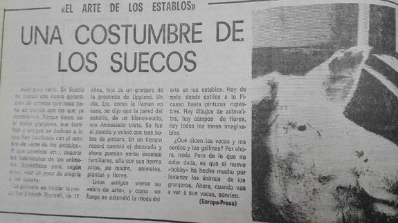 «Arte sueco en los establos»