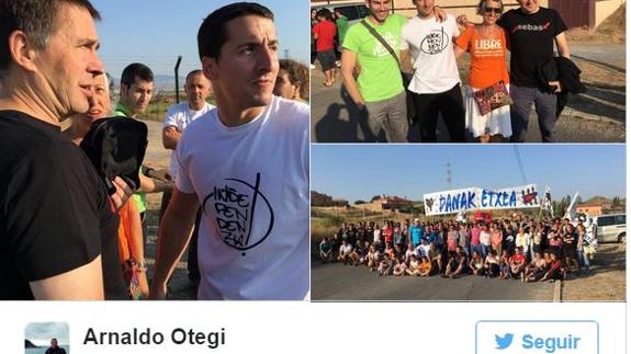 Otegi vuelve a Logroño para dar «la bienvenida» a un preso que ha cumplido seis años