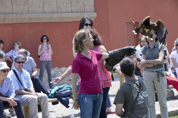 Una imagen de las visitas del parque calagurritano. :: m.f.