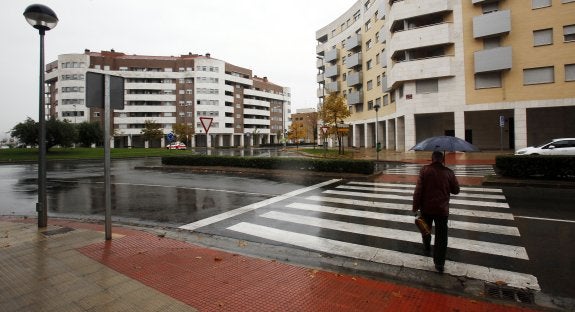 Imagen del barrio de Los Lirios, situado en la zona este de la capital riojana. 