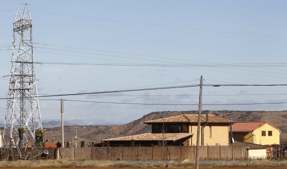 Chalé de Pedro Sanz, originariamente una caseta de aperos, en Villamediana de Iregua. 