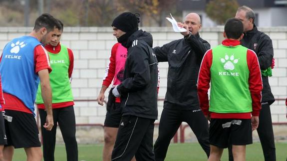 El primer entrenamiento de Berges con la UD Logroñés