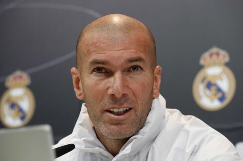 Zidane, en la rueda de prensa de ayer. :: efe