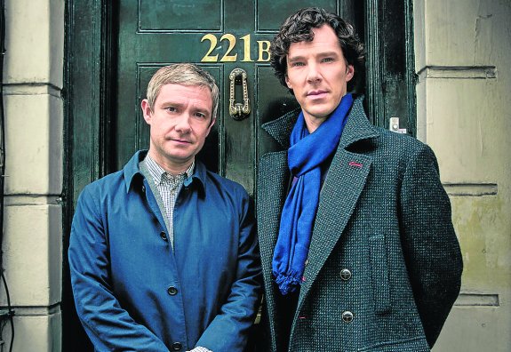 Martin Freeman y Benedict Cumberbatch, los protagonistas de la serie. :: r. c.
