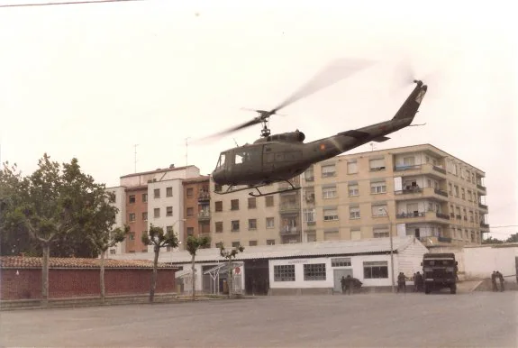 Helicóptero  en el centro  de Logroño