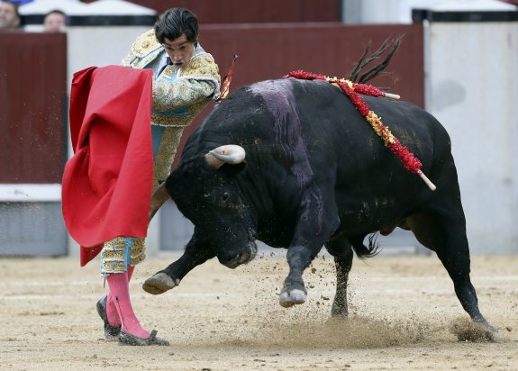 Curro Díaz, ayer en Las Ventas. :: efe
