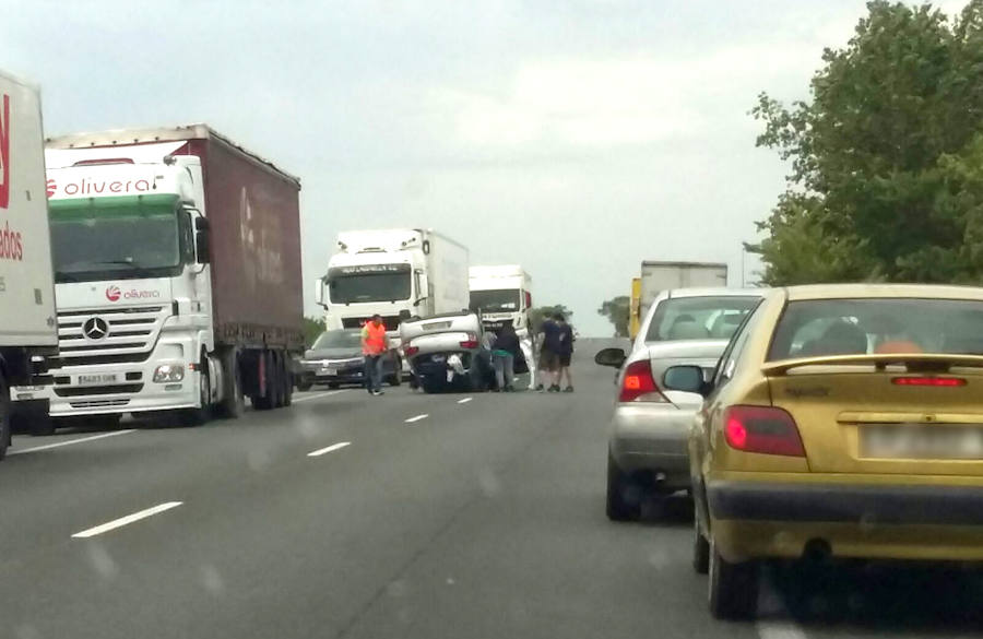 Imagen del accidente de tráfico. 