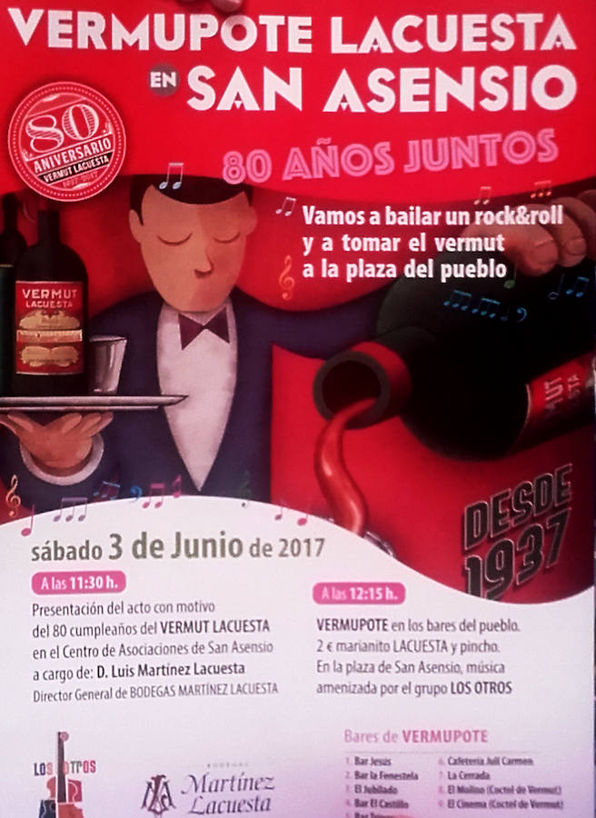 Cartel del 'vermupote' de San Asensio. 