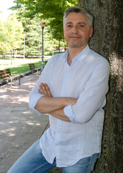 Francisco Ocón, ayer en el parque de las Chiribitas. 