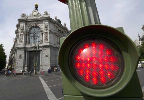 Fachada de la sede del Banco de España en Madrid. :: DOMINIQUE FAGET / afp 