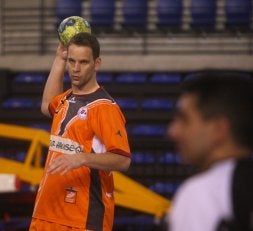 Pavlovic, entrenando ayer en el Palacio de los Deportes. /JUAN MARÍN