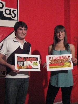 Palacios diseña la pancarta de fiestas de la peña Lubumbas