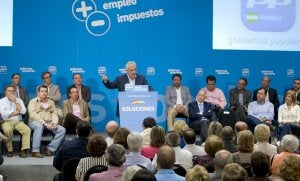 Arenas, en el acto de presentación de los candidatos a las próximas municipales. / EFE