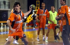 Isaías Guardiola, en un entrenamiento. / JUSTO RODRÍGUEZ