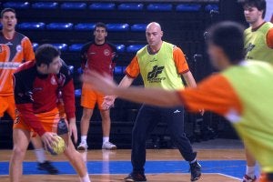 López, en un entrenamiento de esta semana. /ALFREDO IGLESIAS