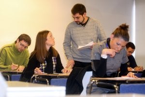 La UNIR acogió ayer la primera jornada de exámenes de su historia.  ::
JUAN MARÍN