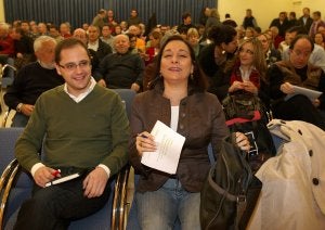 César Luena y Mª Victoria de Pablo, ayer // JUAN MARÍN