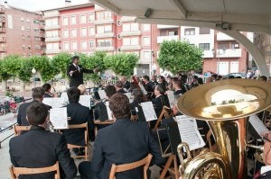 Banda municipal de música de Haro, durante un concierto al aire libre. ::
C.V.