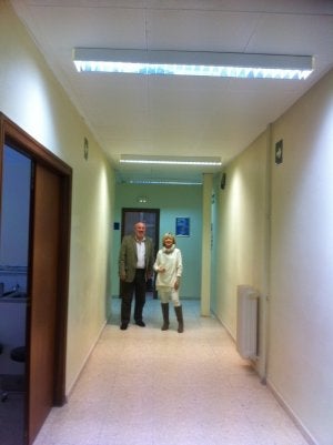 José Ignacio Nieto visitó ayer la Escuela. ::                         G. R.