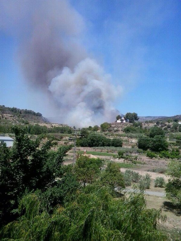 Incendio en Chelva