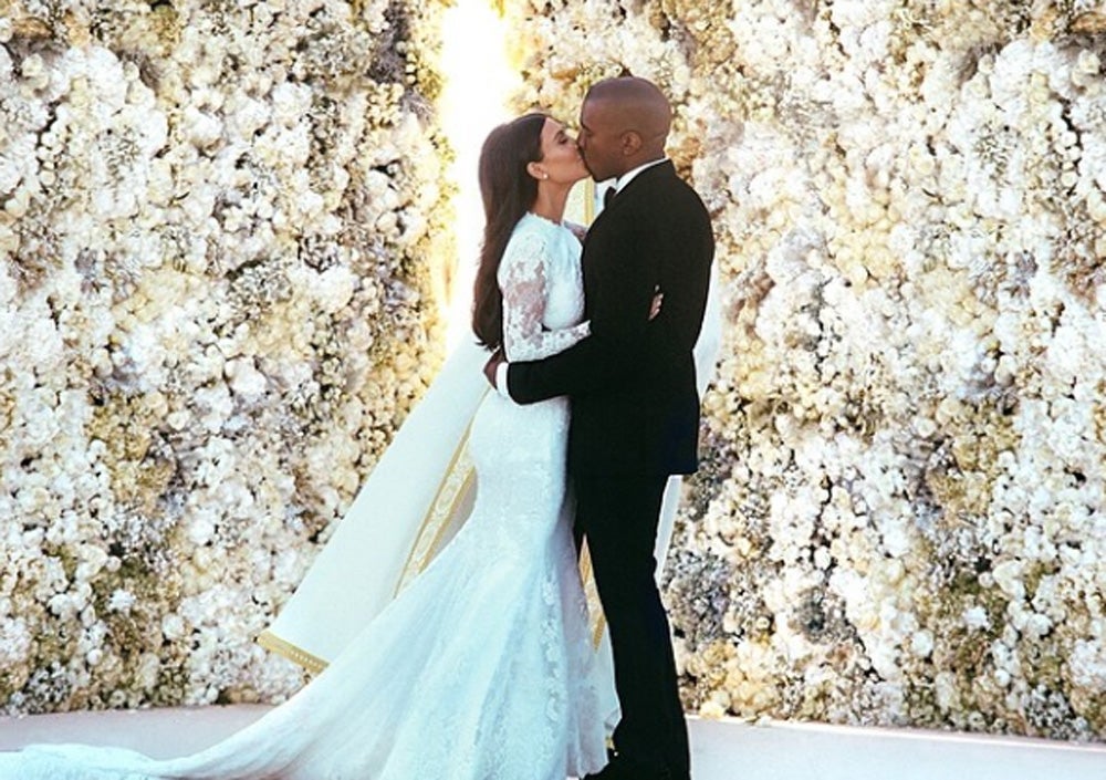 Se filtran fotos de la boda de Kim Kardashian y Kanye West