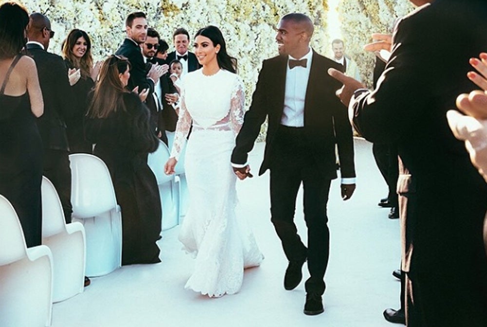 Se filtran fotos de la boda de Kim Kardashian y Kanye West