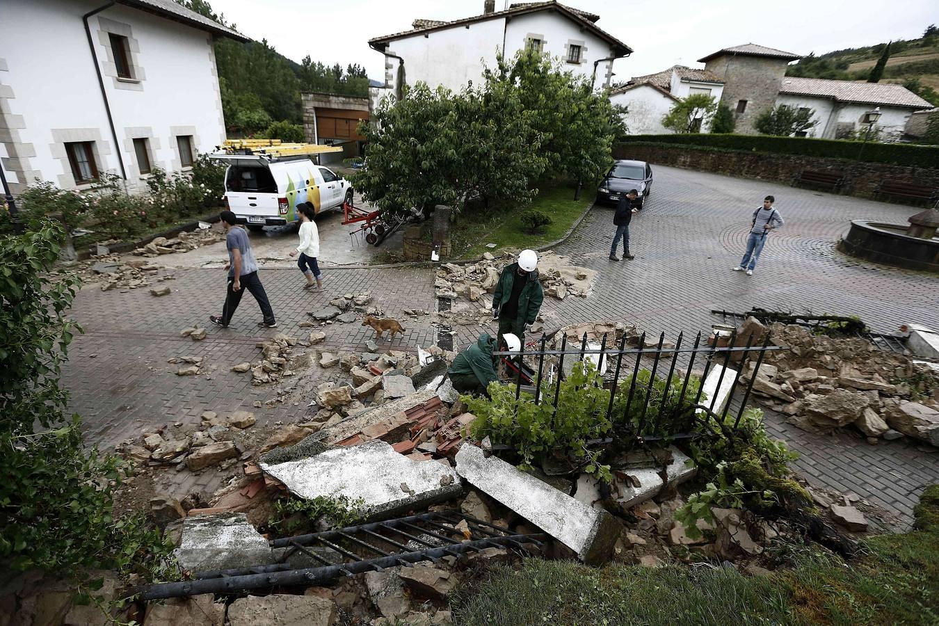 Inundación en la localidad navarra de Elizondo