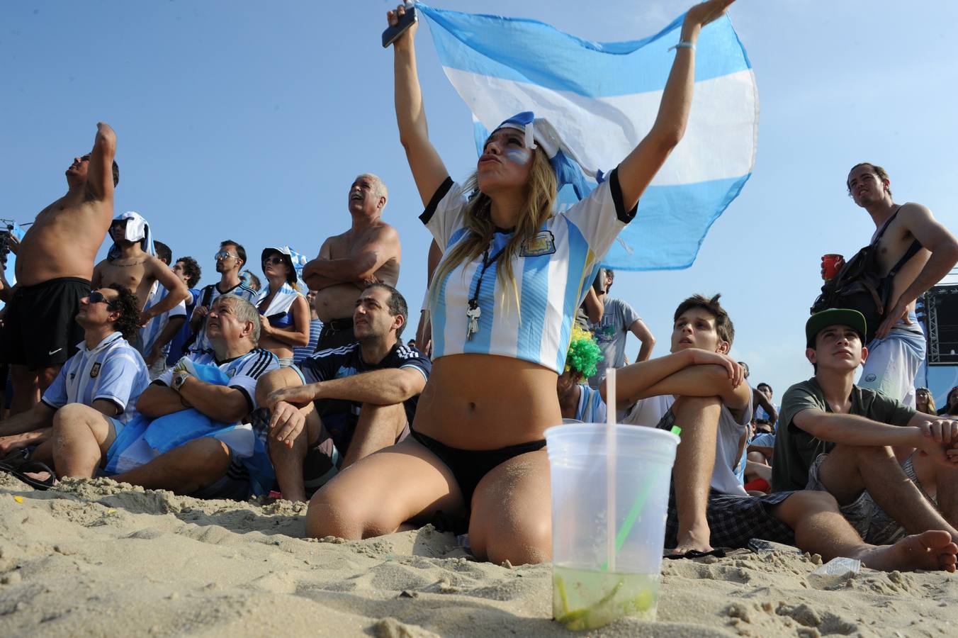 La afición argentina supera a las brasileras en la Copa del Mundo 2014