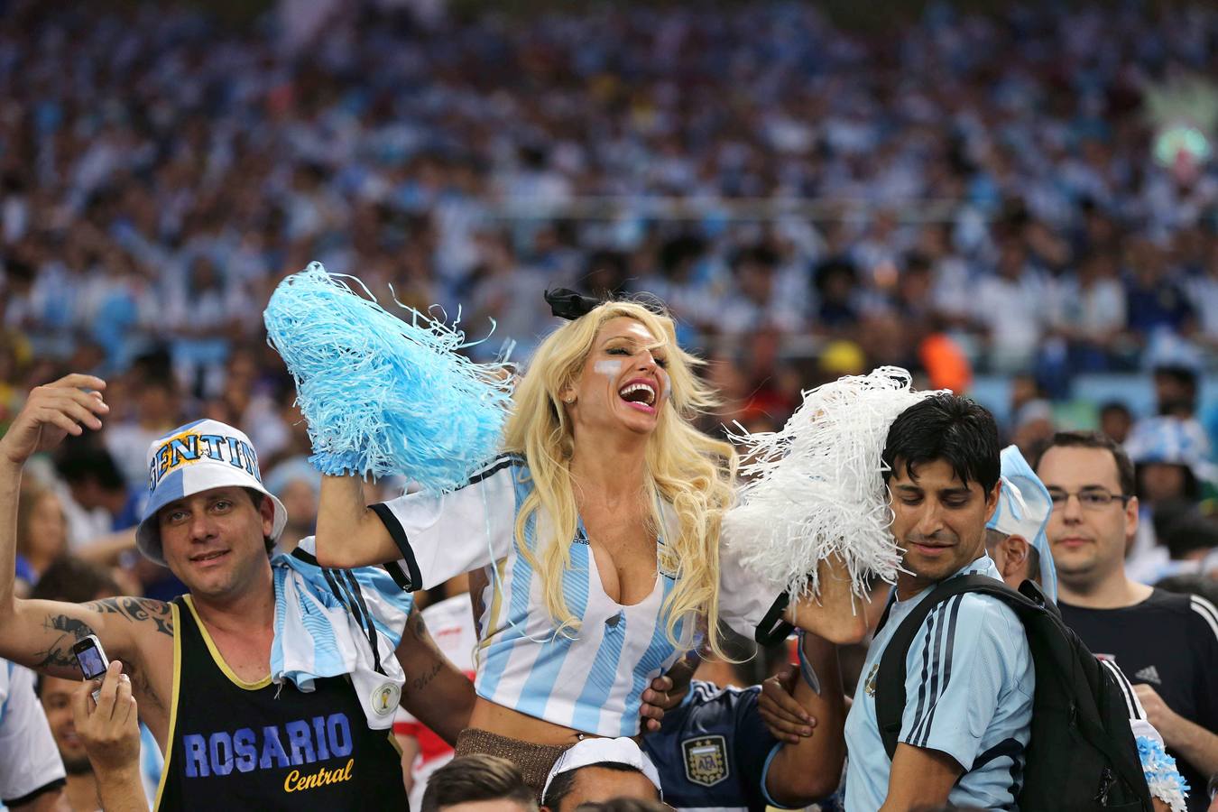 La afición argentina supera a las brasileras en la Copa del Mundo 2014