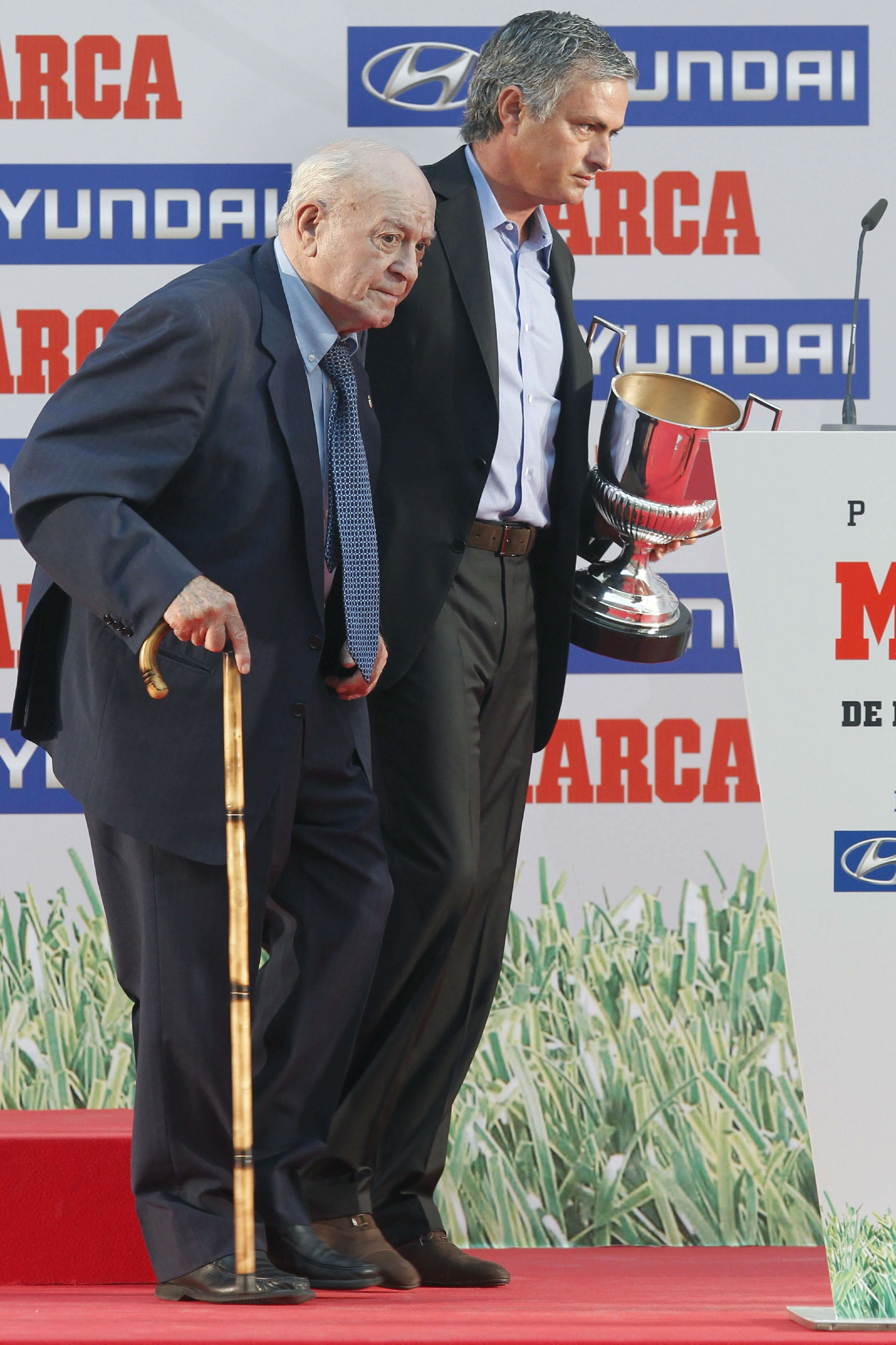 Di Stéfano (i), con José Mourinho.