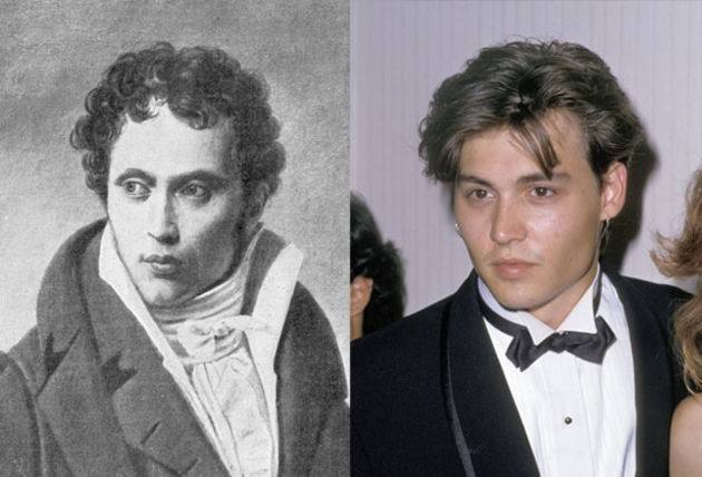 Johnny Depp y el filósofo alemán, Arthur Schopenhauer.