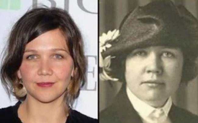 Maggie Gyllenhaal y la escritora estadounidense Rose Wilder Carril.