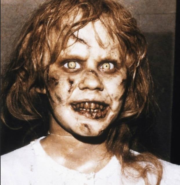 Linda Blair en 'El exorcista'.