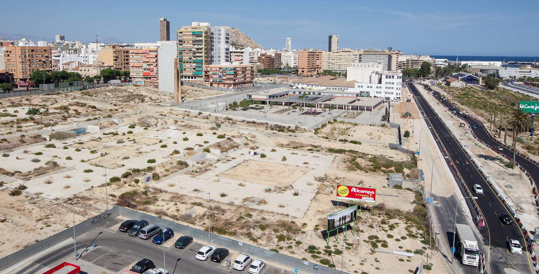 Obras del acceso sur a la ciudad de Alicante