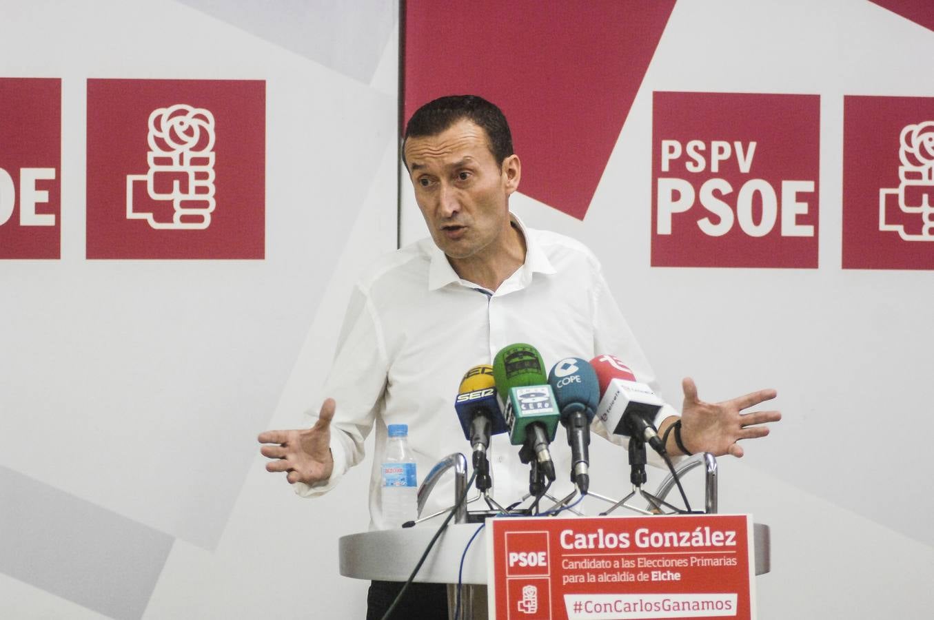 Carlos González, como candidato a las primarias del PSOE en Elche