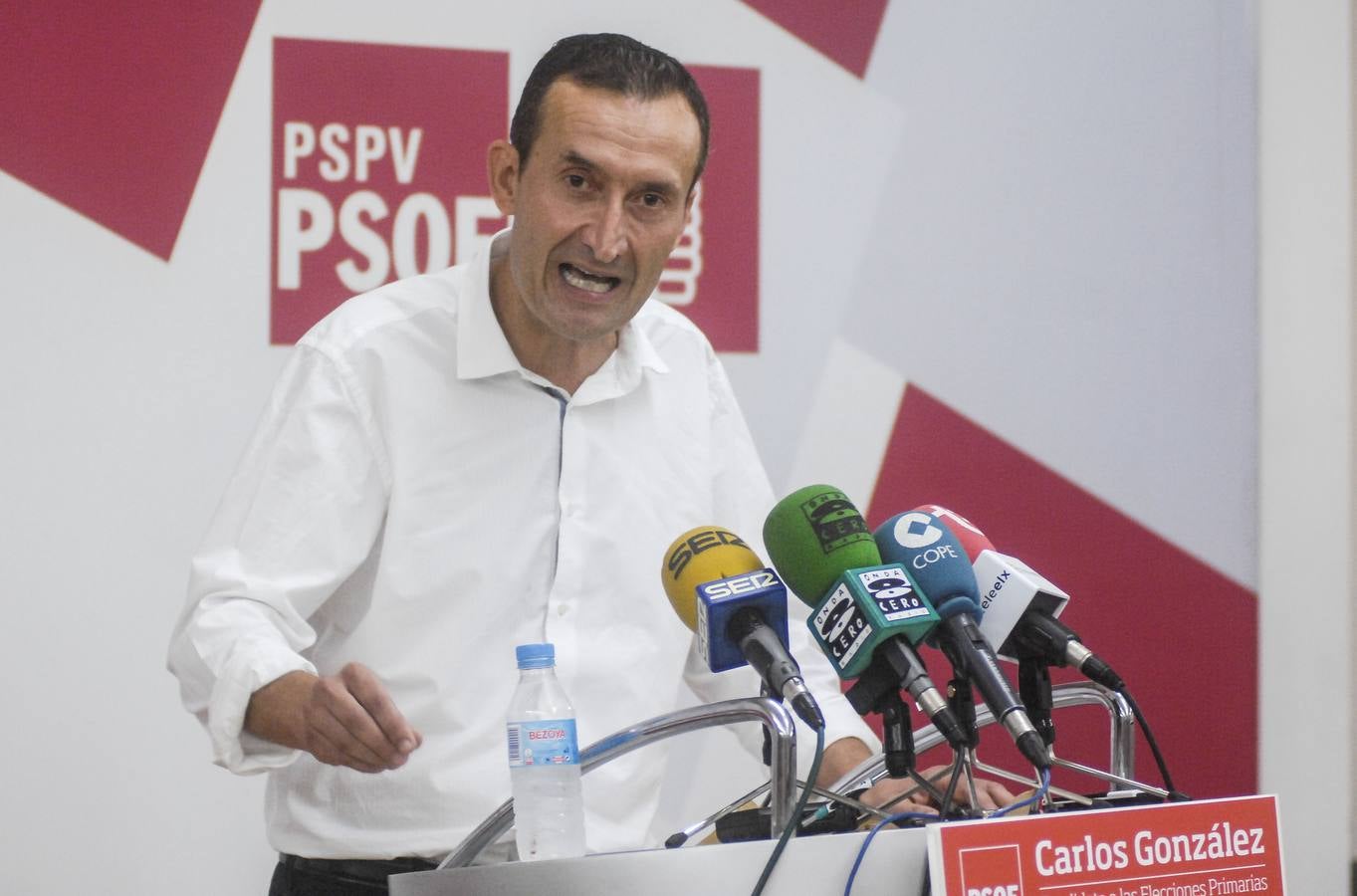 Carlos González, como candidato a las primarias del PSOE en Elche