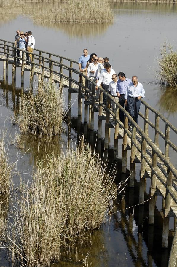 Reunión de los regantes con Císcar en el Parque Natural de El Hondo