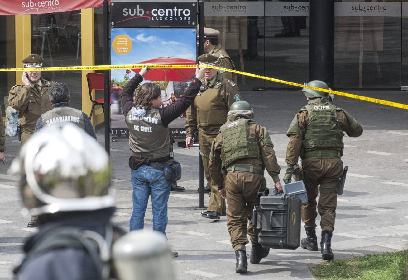 Atentado en una galería comercial de Santiago de Chile