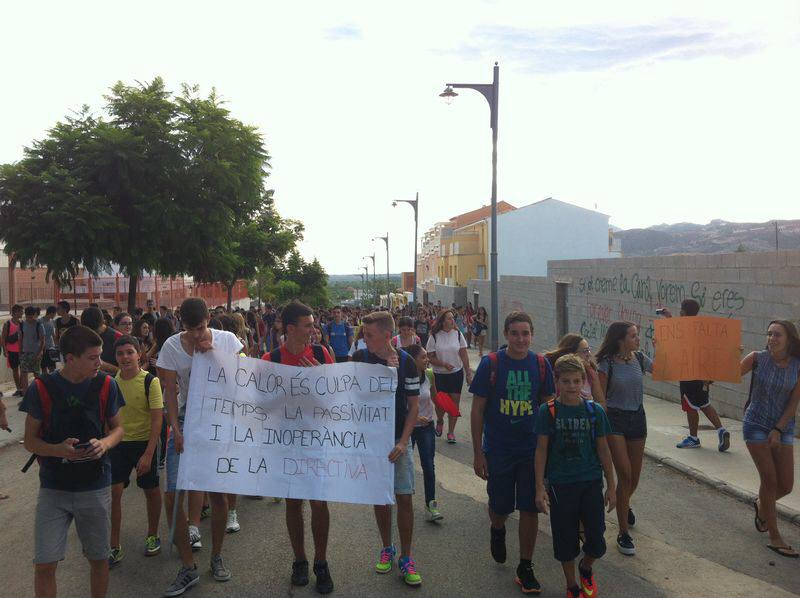 Protesta en Pego. 