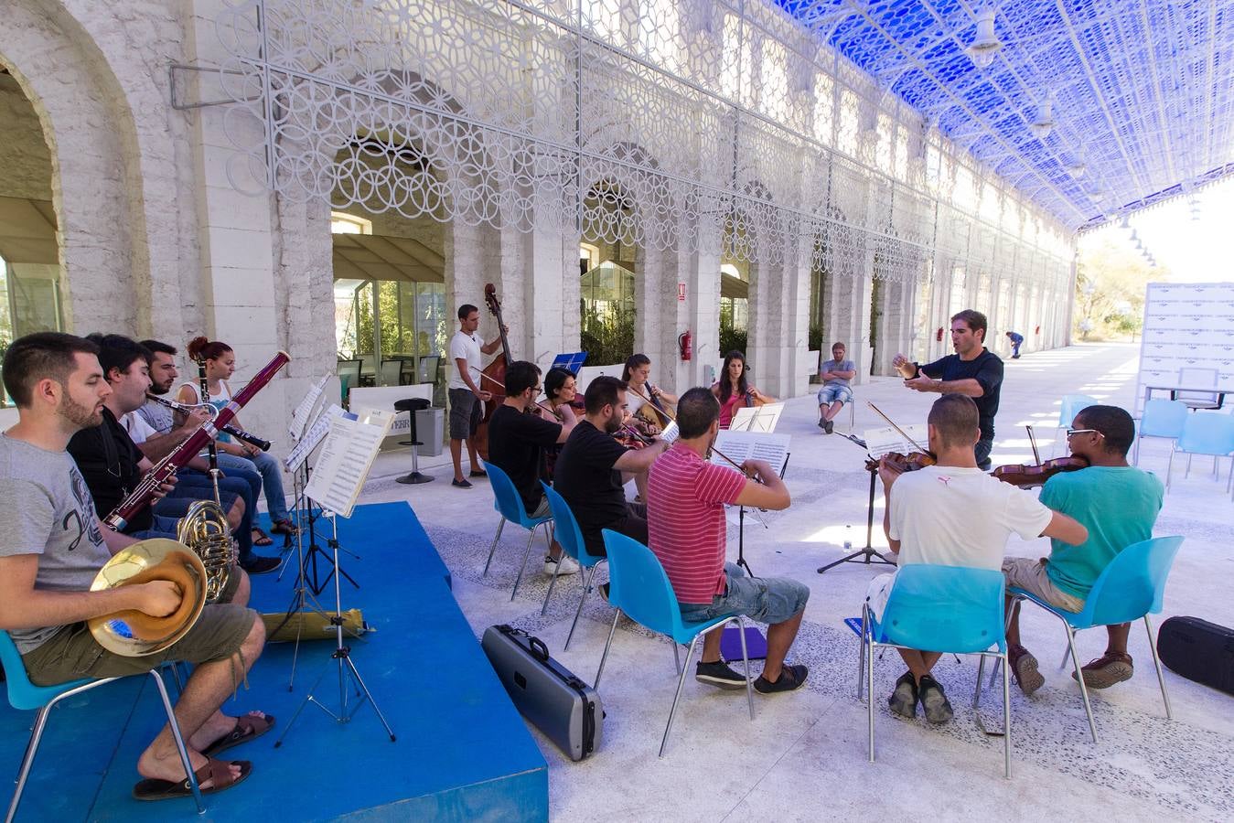 Ensayo de la orquesta de la Casa del Mediterráneo