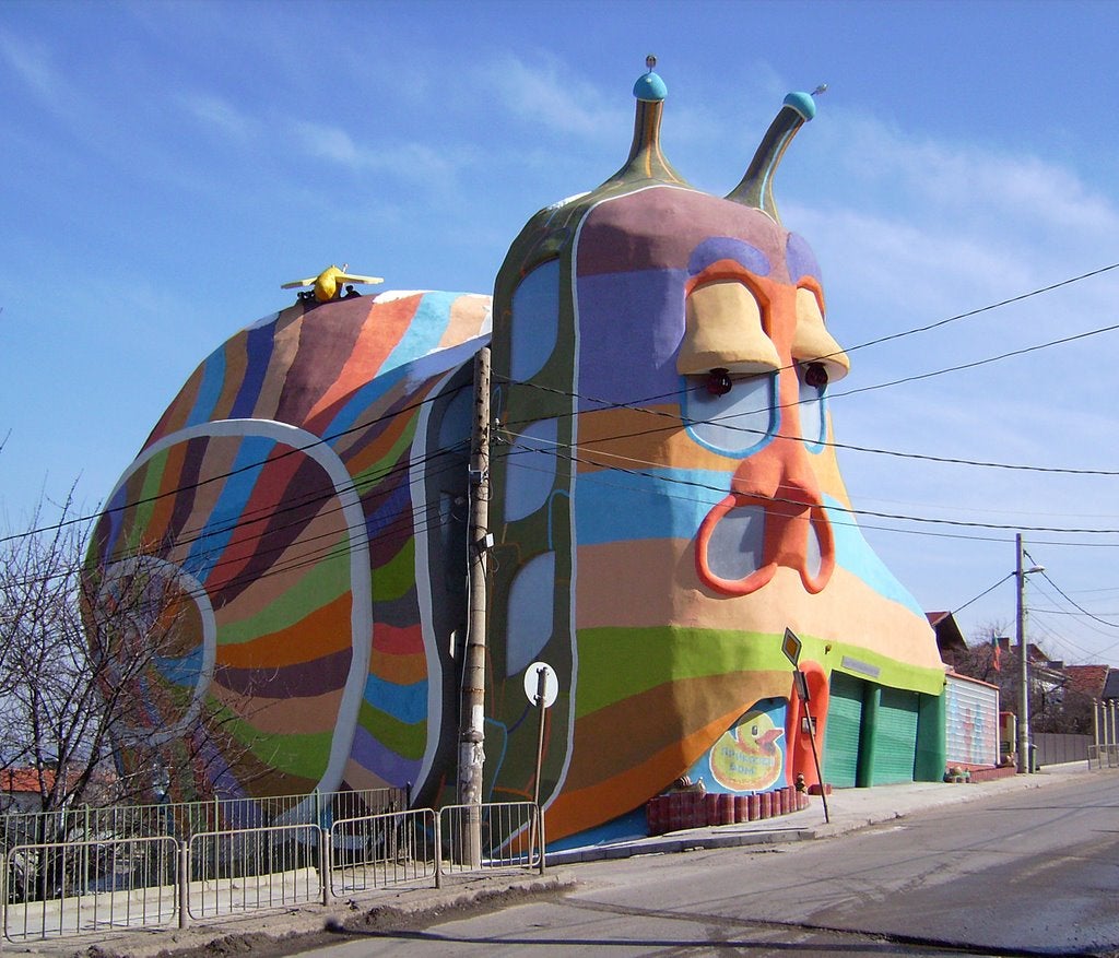 Casa Caracol en Bulgaria. La Casa Caracol tiene siete metros de altura y se encuentra en Sofía, Bulgaria.