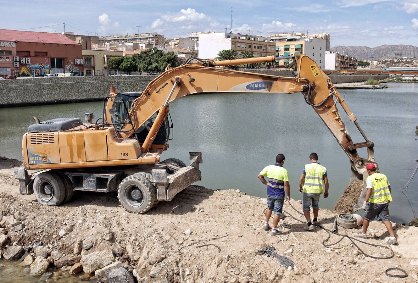 Obras en el barranco de las Ovejas en Alicante