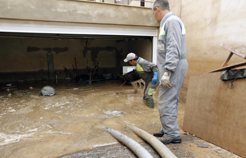 Un chalé inundado en Bétera.