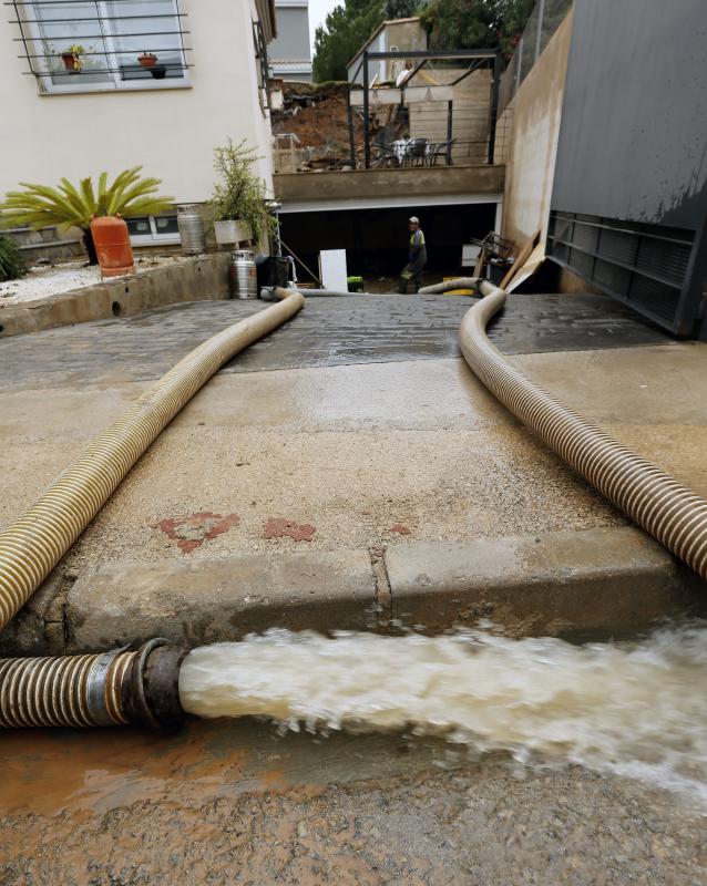 Un chalé inundado en Bétera.