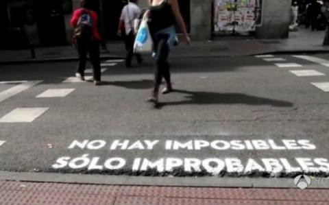 Pasos de cebra con mensaje