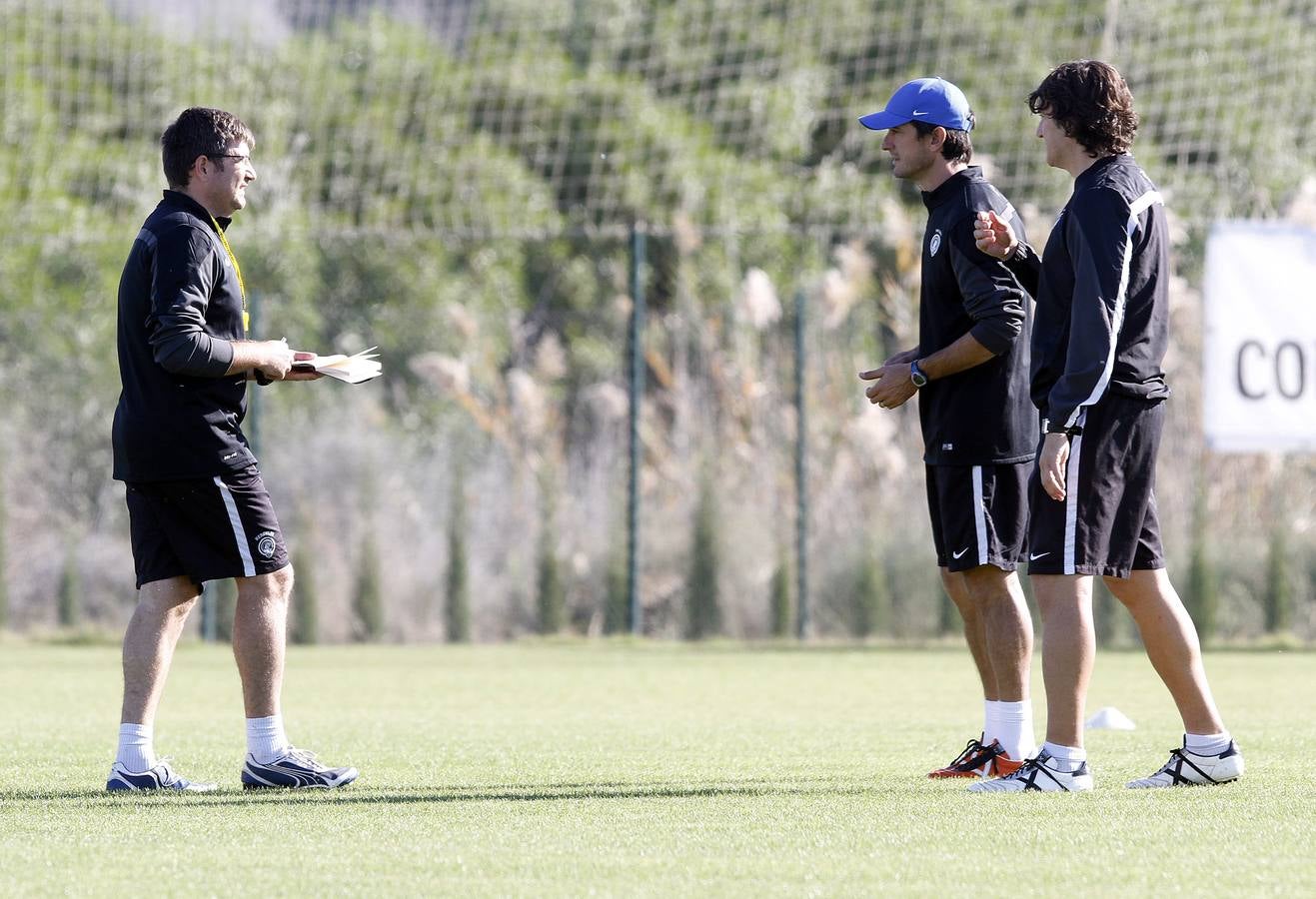 Primer entrenamiento del preparador físico Manuel López